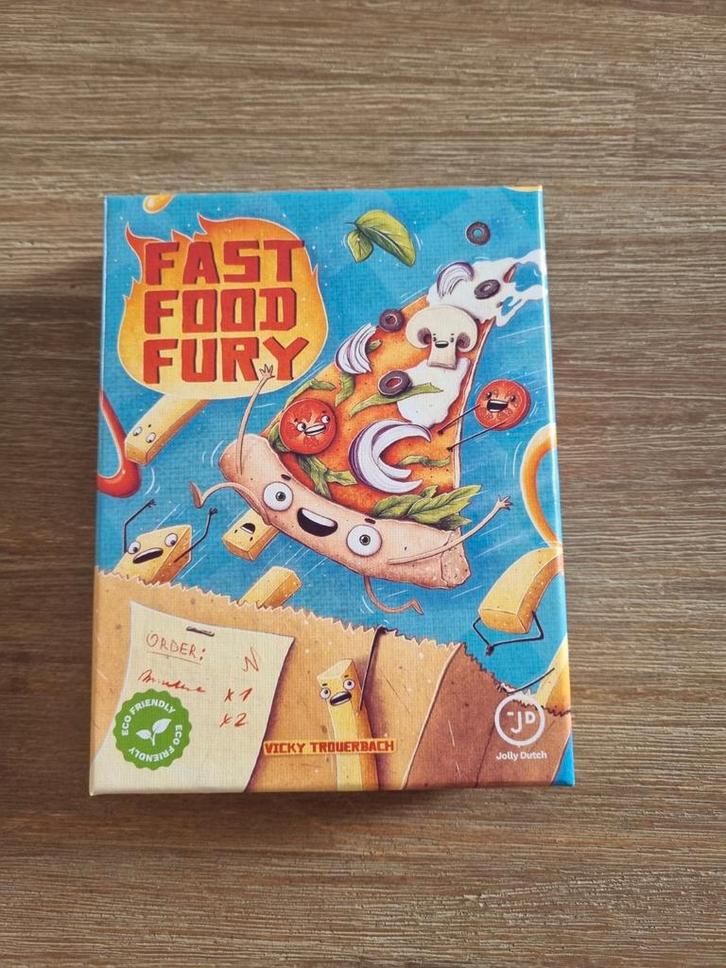 Fast Food Fury Kaartspel - Jolly Dutch, Hobby en Vrije tijd, Gezelschapsspellen | Kaartspellen, Zo goed als nieuw, Een of twee spelers
