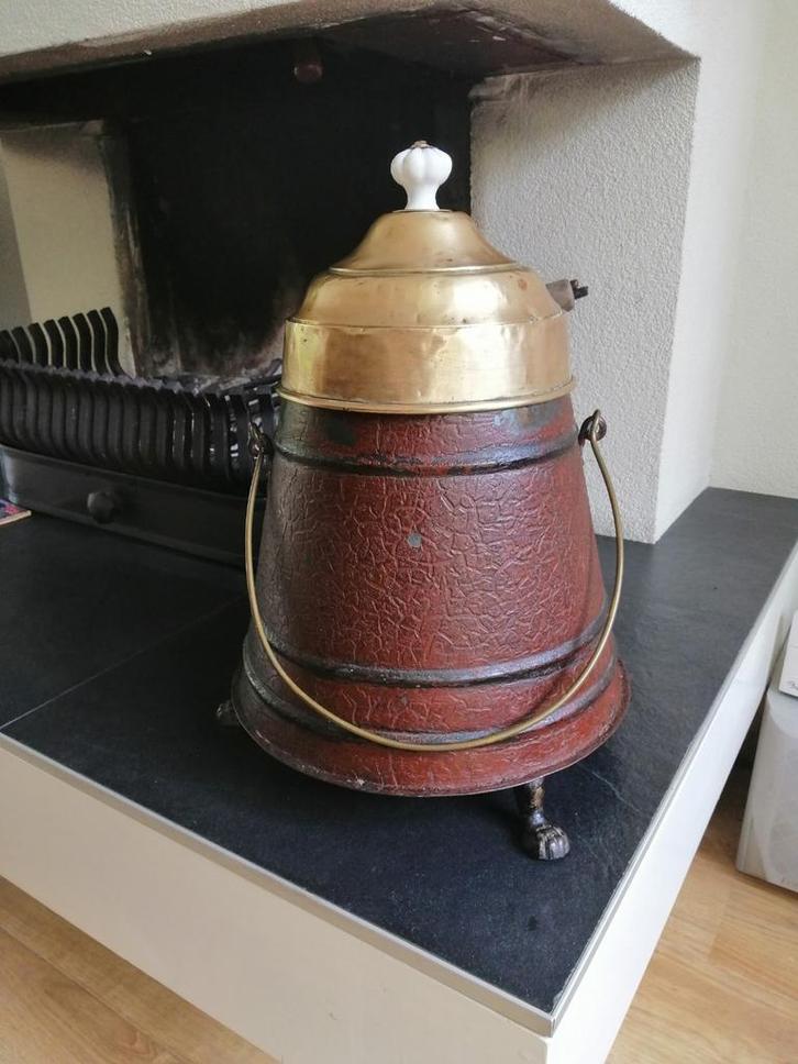 Antieke doofpot met koperen deksel, Huis en Inrichting, Woonaccessoires | Overige, Gebruikt, Ophalen