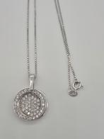 Zilveren Ketting 925 50cm, Met strass, Verzenden, Zo goed als nieuw, Zilver