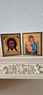 Houten Iconen Blokjes - Set van 2, Antiek en Kunst, Ophalen of Verzenden
