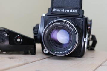 Mamiya 645 + evt Sekor 80mm 2.8 C lens TOP STAAT beschikbaar voor biedingen