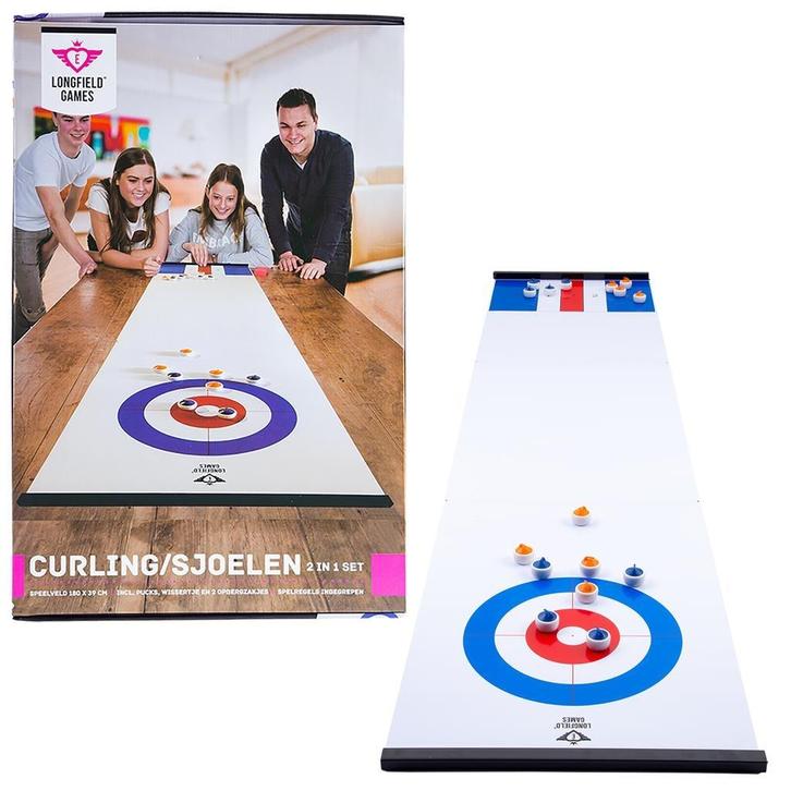 Longfield Curling Shuffleboard Funty, Hobby en Vrije tijd, Gezelschapsspellen | Kaartspellen, Nieuw, Een of twee spelers, Drie of vier spelers