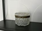 Vintage Kristallen Sieradendoosje met Metalen Sluiting, Antiek en Kunst, Antiek | Glas en Kristal, Ophalen of Verzenden
