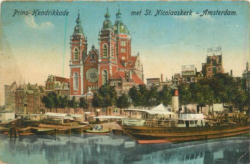 (378-343-005) Amsterdam PH Kade St Nicolaaskerk, Verzamelen, Ansichtkaarten | Nederland, Noord-Holland, Verzenden