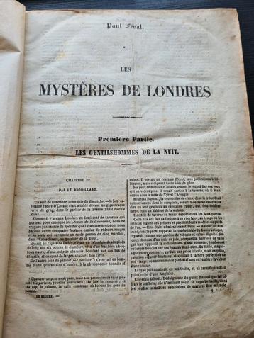 Antiek boek Les mysteres de londres van Paul Feval 