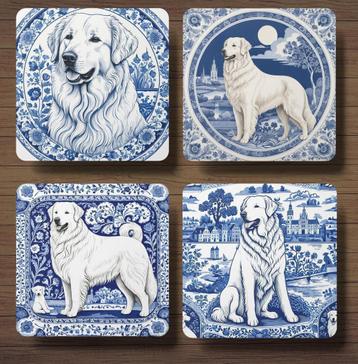 Maremma Delfts Blauw onderzetters met houder beschikbaar voor biedingen