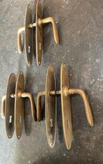 3x set Deurklinken Antiek met Schild & Sleutelgat, messing, Antiek en Kunst, Antiek | Koper en Brons, Ophalen of Verzenden