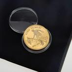 Goudkleurige  munt Elvis (4cm), Postzegels en Munten, Verzenden, Buitenland, Munten