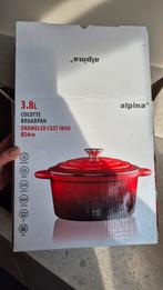 Nieuwe, ongebruikte Alpina gietijzeren braadpan, 3,8L/24cm, Huis en Inrichting, Keuken | Potten en Pannen, Ophalen, Gietijzer