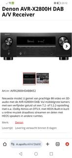 Denon AVR-X2800H DAB A/V Receiver, Ophalen, Denon, Nieuw, 120 watt of meer