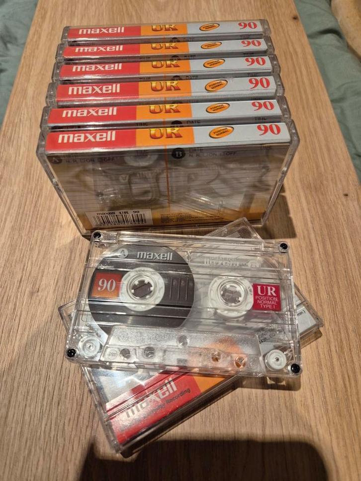 8x Maxell UR90 Cassettebandjes - Zo goed als nieuw, Cd's en Dvd's, Cassettebandjes, Zo goed als nieuw, Overige genres, 2 t/m 25 bandjes