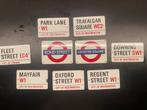 Emaille borden London Wijken Straatnamen Metrostations, Ophalen of Verzenden, Zo goed als nieuw, Reclamebord