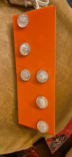 Vintage Oranje wandLamp met Decoratieve Bolletjes, Huis en Inrichting, Lampen | Vloerlampen, Gebruikt, Vintage, Ophalen of Verzenden