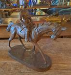 Echt brons paard met jockey een zeer mooi en puntgaaf beeld, Antiek en Kunst, Antiek | Koper en Brons, Brons, Ophalen