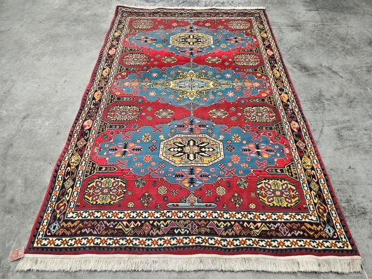 Vintage oosters Karaman vloerkleed red Kazak 185x290cm, Huis en Inrichting, Stoffering | Tapijten en Kleden, Zo goed als nieuw