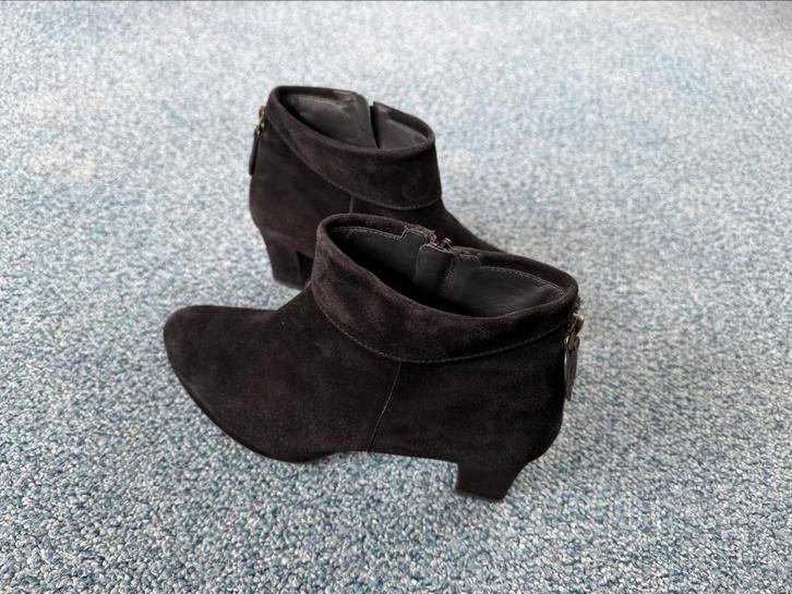 Paul Green zwart leren enkellaarsjes 6,5, Kleding | Dames, Schoenen, Zo goed als nieuw, Lage of Enkellaarzen, Zwart, Ophalen of Verzenden