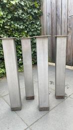 Roestvrijstalen tafelpoten, Huis en Inrichting, Tafelonderdelen, Ophalen, Tafelpoot, Gebruikt, 50 tot 100 cm