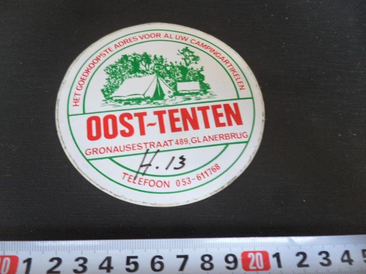 sticker glanerbrug oost-tenten voor al uw campingartikelen, Verzamelen, Stickers, Zo goed als nieuw, Bedrijf of Vereniging, Ophalen