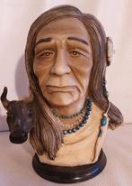 Native American Chief Buste met Buffalo, Ophalen of Verzenden