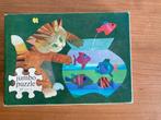 Oude kinderpuzzel "903 Poes met vissenkom" Jumbo 1955-1960, Ophalen of Verzenden, 10 tot 50 stukjes, Gebruikt, 2 tot 4 jaar
