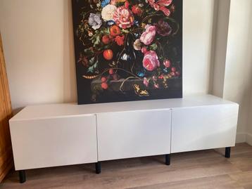 TV meubel - wit - Besta IKEA - afbeelding 1