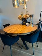 Riverdale zwarte velvet eetkamerstoelen - set van 4, Zwart, Ophalen of Verzenden, Zo goed als nieuw, Vier