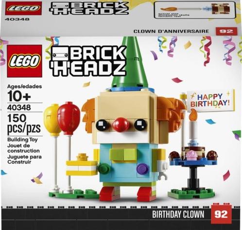 LEGO 40348 Brickheadz Birthday Clown, Kinderen en Baby's, Speelgoed | Duplo en Lego, Nieuw, Lego, Complete set, Ophalen of Verzenden