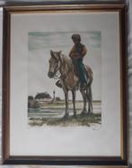 Francis Hebbelinck (1947) - Ruiter te paard - Ets - 1960, Antiek en Kunst, Kunst | Etsen en Gravures, Ophalen