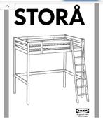 STORA hoogslaper 140/200 IKEA, Huis en Inrichting, Slaapkamer | Stapelbedden en Hoogslapers, Hoogslaper, Tweepersoons, Zo goed als nieuw