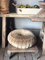 NIEUW HOTEL CHIQUE fluweel kanan kussen velvet rond taupe, Rond, Nieuw, Ophalen of Verzenden, Nvt