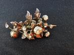 Antieke Zilveren tak brouche met diamanten en gouden speld, Sieraden, Tassen en Uiterlijk, Antieke sieraden, Ophalen of Verzenden