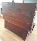 Antieke houten kist / dekenkist met metalen details, Huis en Inrichting, Woonaccessoires | Kisten, Gebruikt, 100 tot 150 cm, Minder dan 50 cm