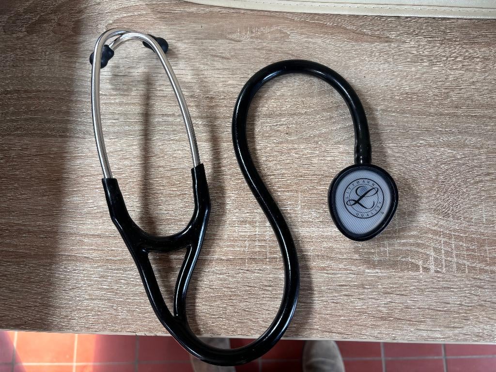 3M Littmann Master Cardiology Stethoscoop Zwart Staal, Ophalen of Verzenden, Gebruikt