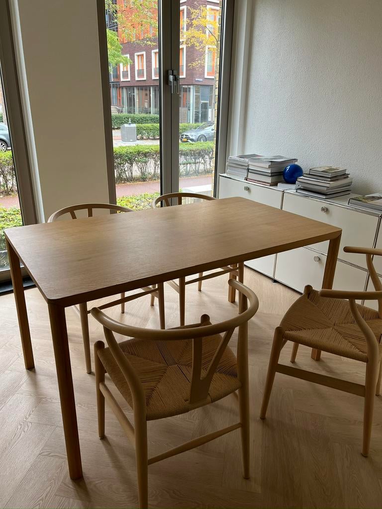 Ethnicraft eettafel, 100 tot 150 cm, Zo goed als nieuw, Rechthoekig, 50 tot 100 cm