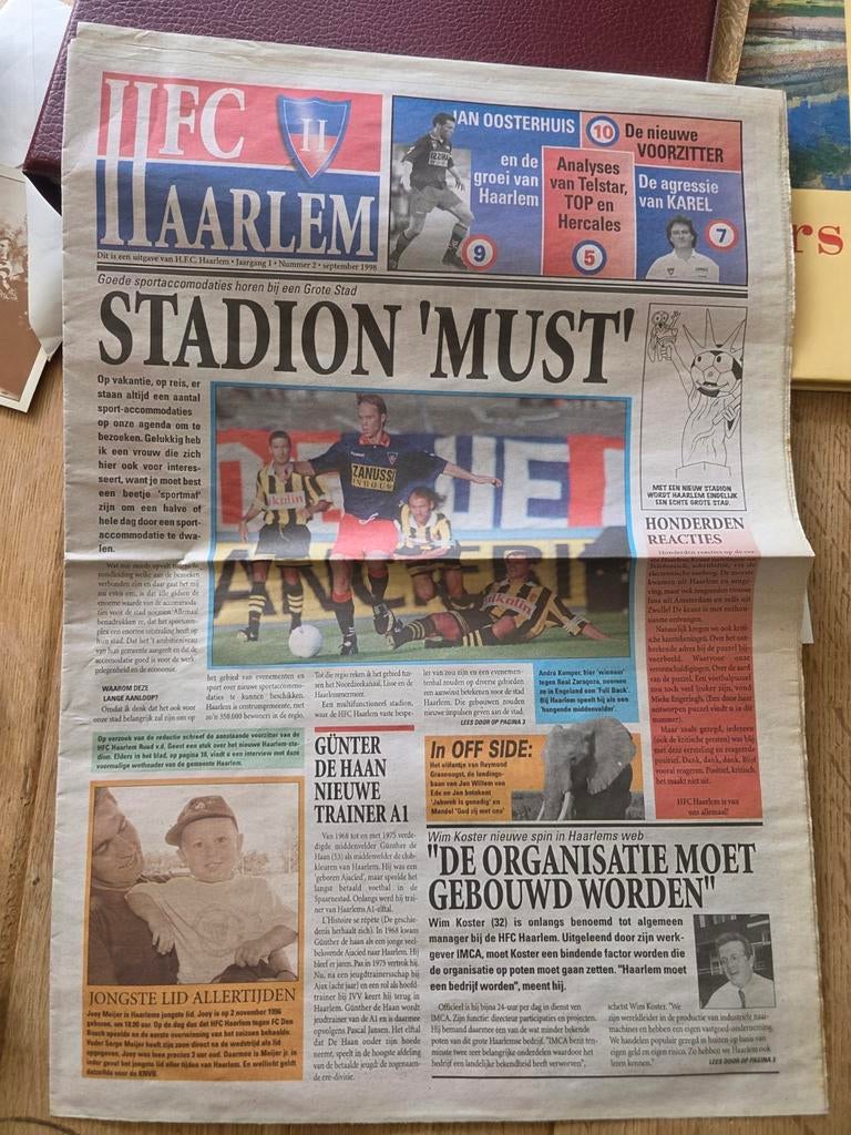 HFC Haarlem - krant september 1998, Ophalen of Verzenden