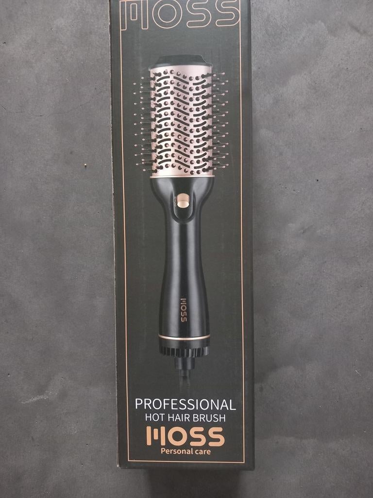 MOSS – Elektrische warme lucht haarborstel – 1200W, Ophalen of Verzenden, Nieuw, Krultang of Stijltang