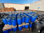 Blauwe kunststof vaten / tonnen 60L met klemdeksel, Ophalen