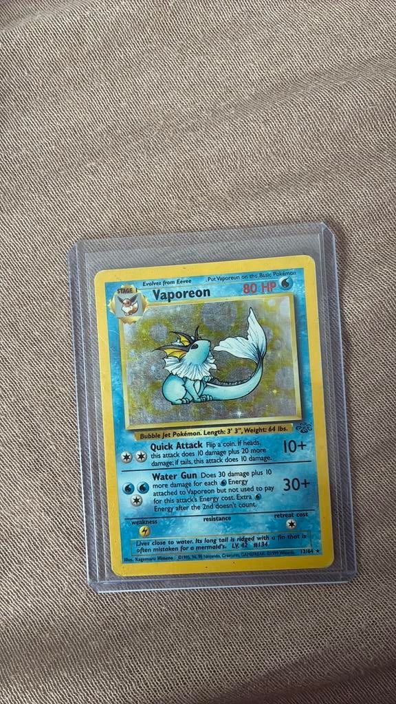 1st edition vaporeon jungle, Ophalen of Verzenden, Zo goed als nieuw