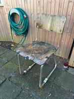 Hout & RVS stoel, Huis en Inrichting, Stoelen, Ophalen, Bruin, Zo goed als nieuw, Eén