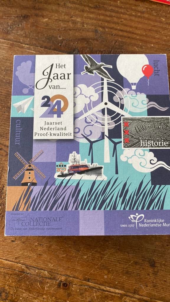 Jaarset 2024 proof met zilveren munt, Ophalen of Verzenden, Koningin Beatrix, Euro's