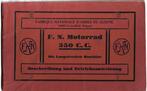 FN 350cc model 1929 Betriebsanleitung handboek (FN29), Motoren, Ophalen of Verzenden, Overige merken