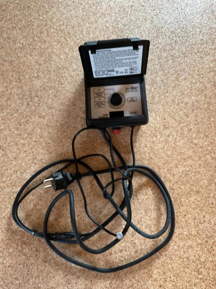 Inlite Transformator 56 Watt., Tuin en Terras, Buitenverlichting, Gebruikt, Minder dan 50 watt, Netvoeding, Bewegingssensor, Waterbestendig