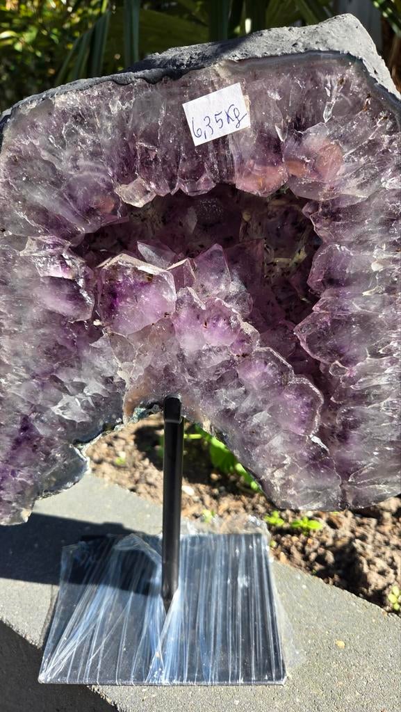 Prachtige Amethist Geode op Standaard - 6,3 kg, Ophalen of Verzenden