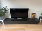Zwart TV meubel, drie kleppen, Ophalen, Minder dan 50 cm, Gebruikt, 200 cm of meer