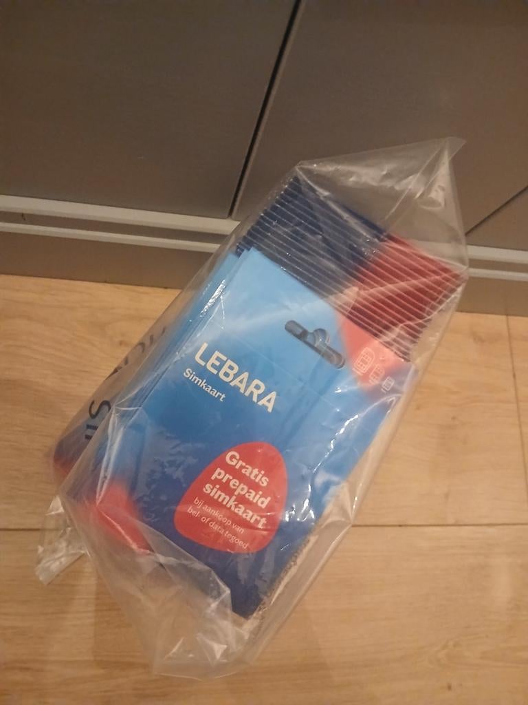 Lebara Simkaarten Nieuw Geseald! 72x 2027, Telecommunicatie, Prepaidkaarten en Simkaarten, Ophalen of Verzenden, Nieuw, Overige providers