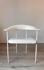 2 Fasem P40 design eetkamerstoelen, Ophalen, Gebruikt, Wit, Leer