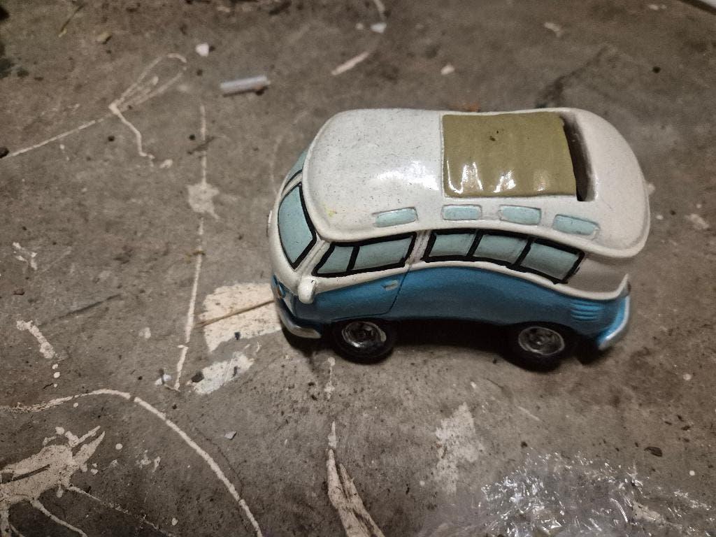 diverse spaarpot vw volkswagen bus look zie foto, Ophalen of Verzenden, Nieuw, Steen, Aardewerk of Keramiek, Vervoermiddel