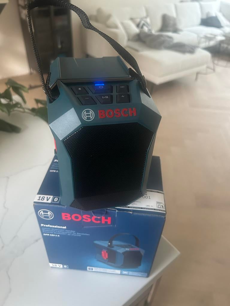 Bosch Blauw GPB 18V-1 C Accu-speaker, Audio, Tv en Foto, Luidsprekers, Overige merken, Gebruikt, Overige typen, Ophalen of Verzenden