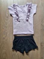 Setje korte broek en z8 tshirt met glitters. Maat 104-110, Kinderen en Baby's, Kinderkleding | Maat 104, Meisje, Z8, Ophalen of Verzenden