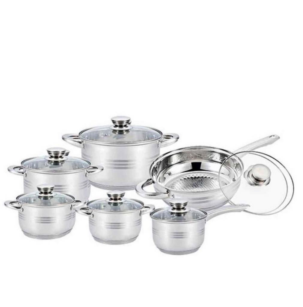 Professionele Pannenset, 6 pannen 6  deksels ook inductie, Huis en Inrichting, Keuken | Potten en Pannen, Ophalen, Nieuw, Pannenset